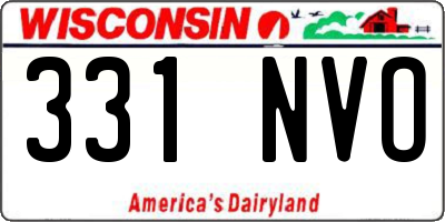 WI license plate 331NVO