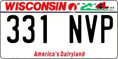 WI license plate 331NVP