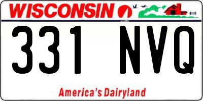 WI license plate 331NVQ