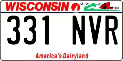 WI license plate 331NVR
