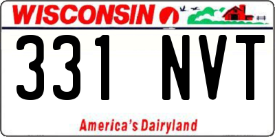 WI license plate 331NVT