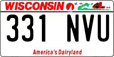 WI license plate 331NVU