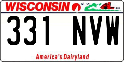 WI license plate 331NVW