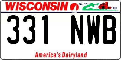 WI license plate 331NWB