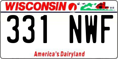 WI license plate 331NWF