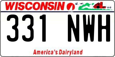 WI license plate 331NWH