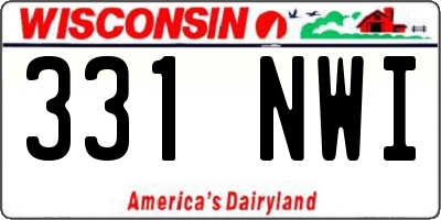 WI license plate 331NWI