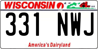 WI license plate 331NWJ