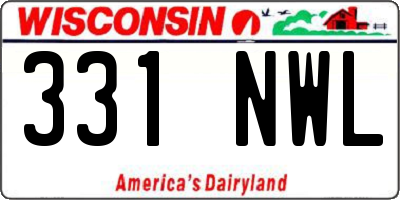 WI license plate 331NWL