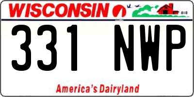 WI license plate 331NWP