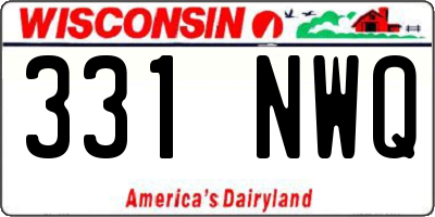 WI license plate 331NWQ