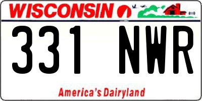 WI license plate 331NWR