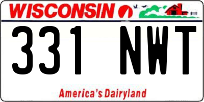 WI license plate 331NWT