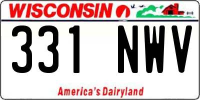 WI license plate 331NWV