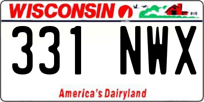 WI license plate 331NWX