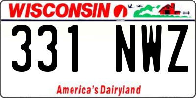 WI license plate 331NWZ