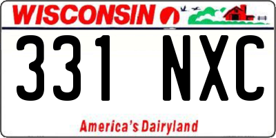WI license plate 331NXC
