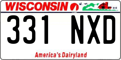 WI license plate 331NXD