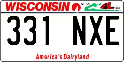 WI license plate 331NXE