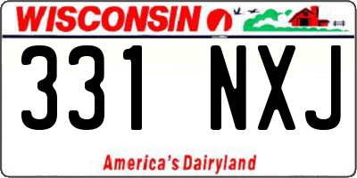 WI license plate 331NXJ