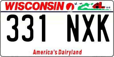 WI license plate 331NXK