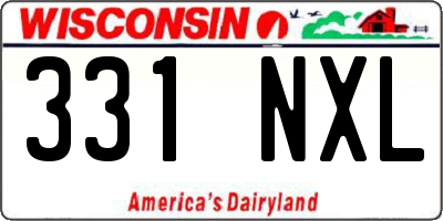 WI license plate 331NXL