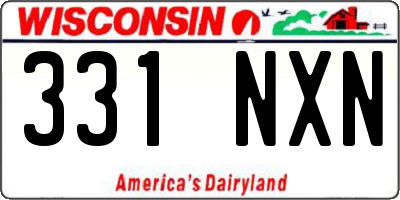 WI license plate 331NXN