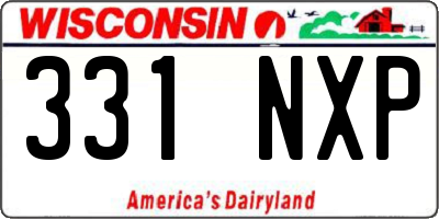 WI license plate 331NXP