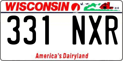 WI license plate 331NXR