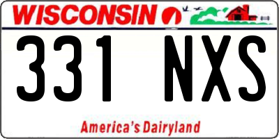 WI license plate 331NXS