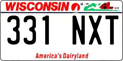 WI license plate 331NXT
