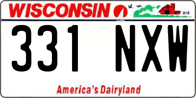 WI license plate 331NXW