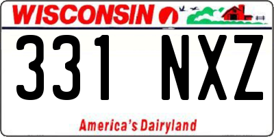 WI license plate 331NXZ
