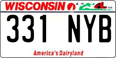 WI license plate 331NYB