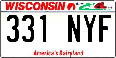 WI license plate 331NYF