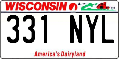 WI license plate 331NYL