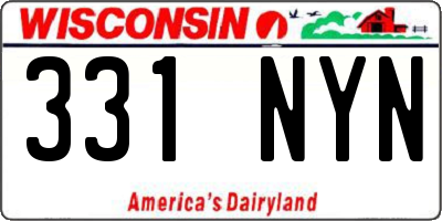 WI license plate 331NYN