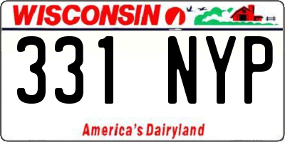 WI license plate 331NYP