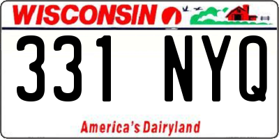 WI license plate 331NYQ