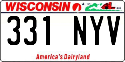 WI license plate 331NYV