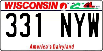 WI license plate 331NYW