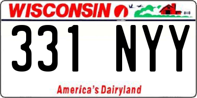 WI license plate 331NYY