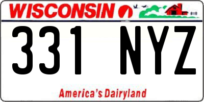 WI license plate 331NYZ