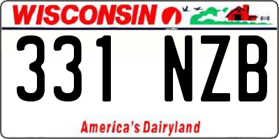 WI license plate 331NZB