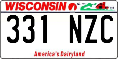 WI license plate 331NZC