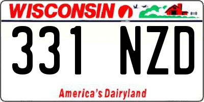 WI license plate 331NZD