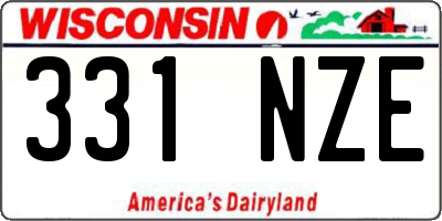 WI license plate 331NZE