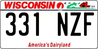 WI license plate 331NZF