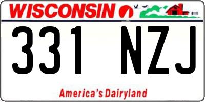 WI license plate 331NZJ