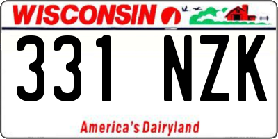 WI license plate 331NZK